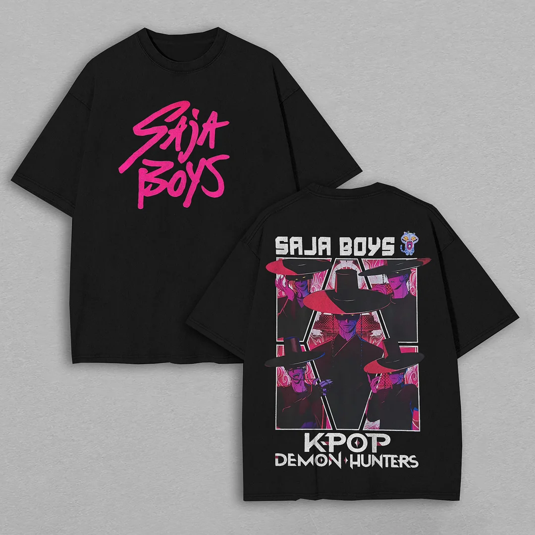 Saja Boys Printed Oversized Unisex T-shirt