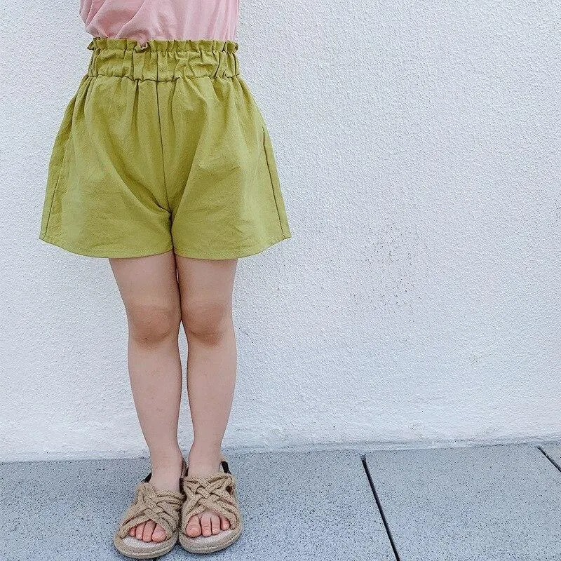 2-8T Summer Floral Shorts For Girls Toddler Kid Baby Clothes Loose Flower Print Skirt Shorts Cute Sweet Lovely Beach Trousers