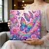 Framed Diamond Painting - Special Shaped - Colorful Butterfly (25x25cm)