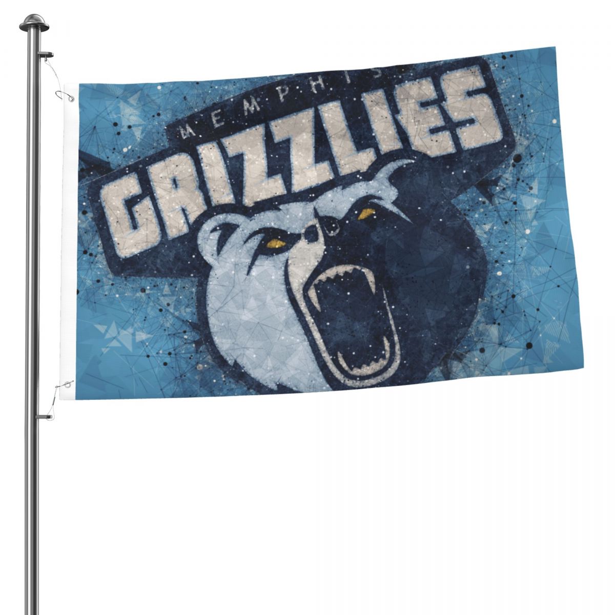 Memphis Grizzlies Geometric Art 2x3 FT UV Resistant Flag