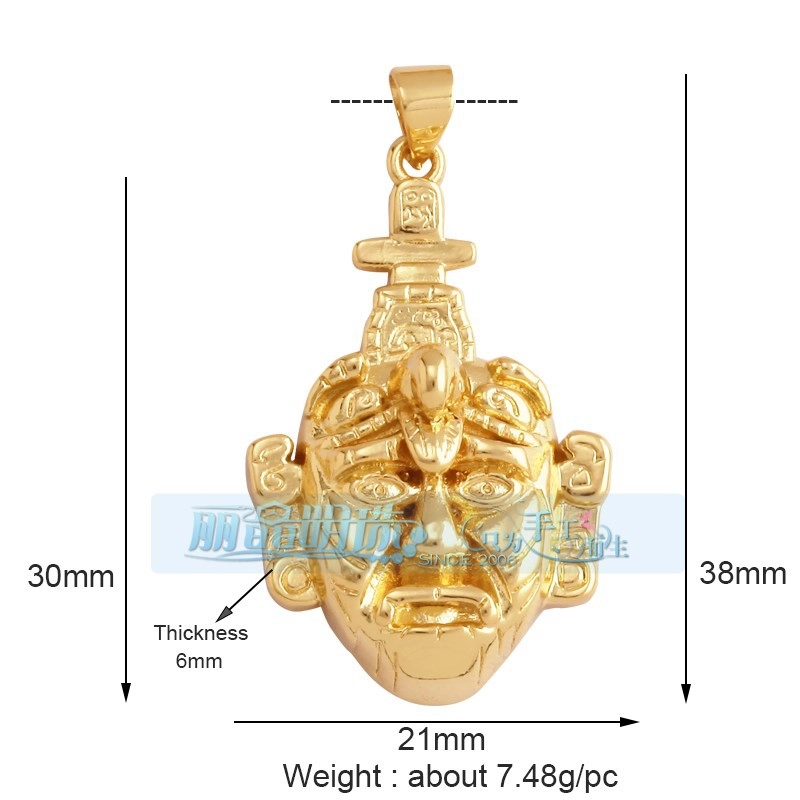 1 Piece Copper Buddha Pendant Jewelry Accessories