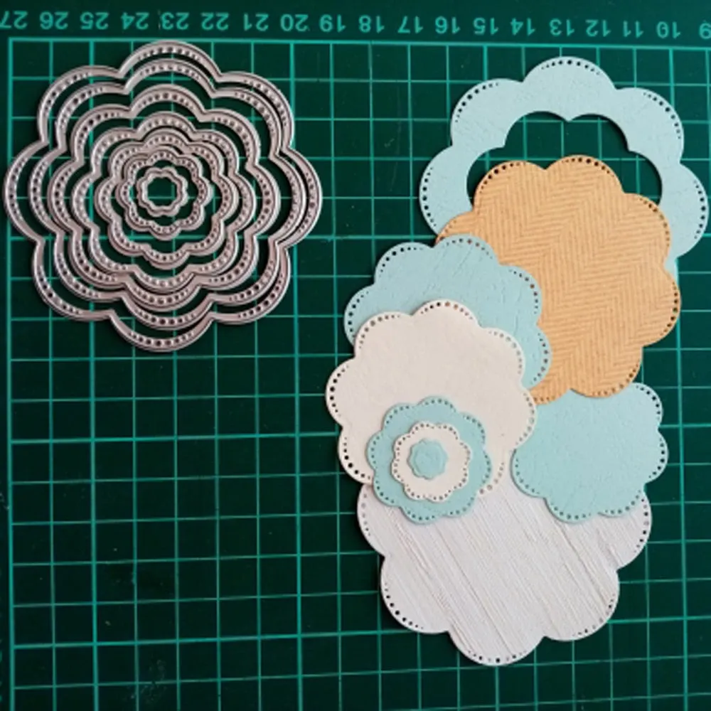 7p&ccedil;s Nova Forma de Flor De Corte De Metal Morre Stencils para Scrapbooking &aacute;lbum de fotos Decorativo Embossing Cart&otilde;es de Papel