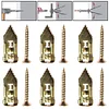 10pcs Self Drilling Anchors Screws Drywall Self-Tapping Toggle Set