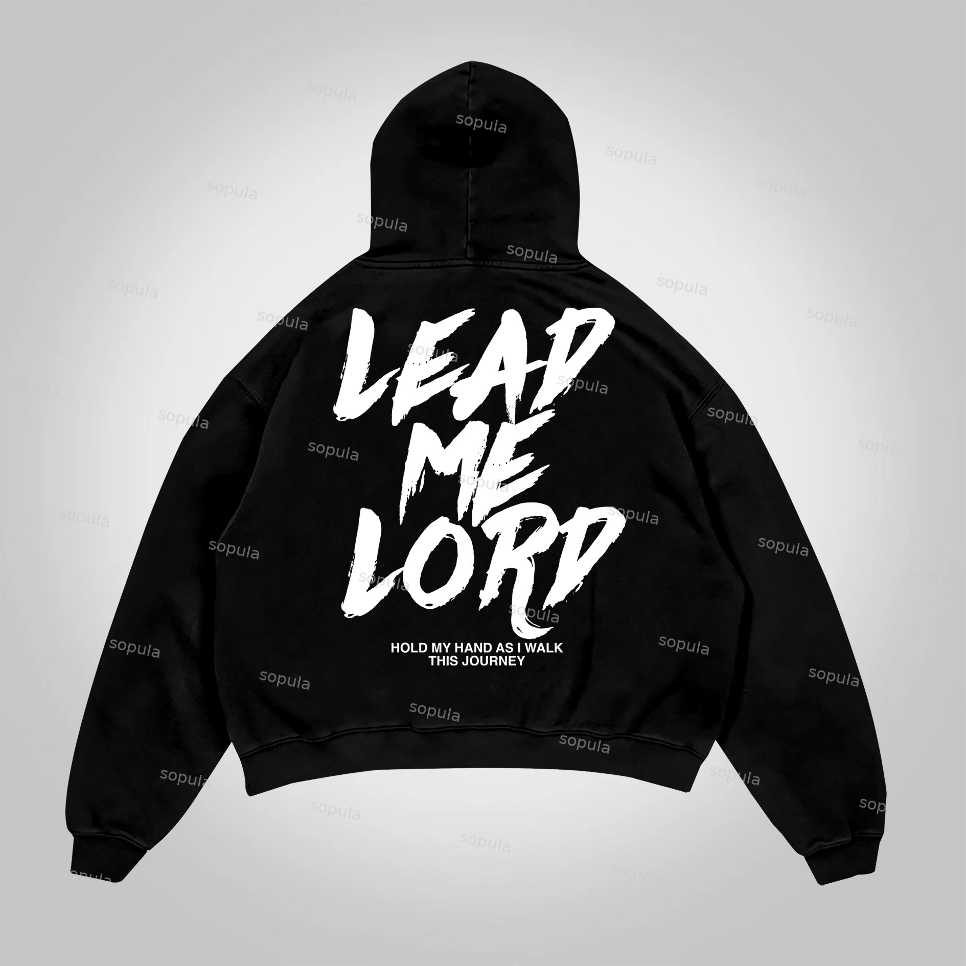 Sopula Trust Jesus Vintage Slogan Graphics Cotton Pocket Hoodie