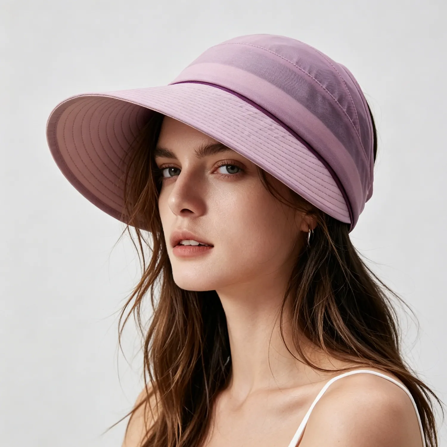 100% Silk Sun Hat Wide Brim Breathable Lightweight Visor For Women REAL SILK LIFE