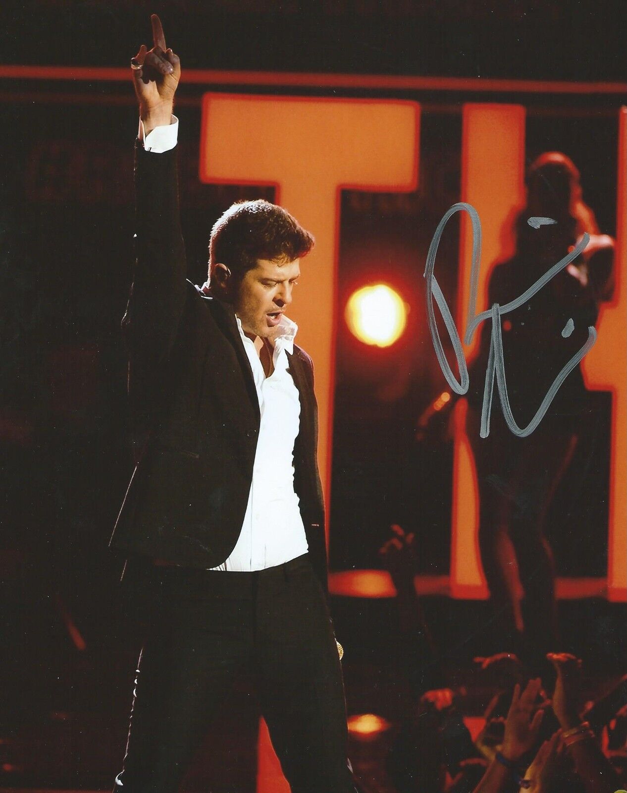 **GFA Blurred Lines *ROBIN THICKE* Signed 8x10 Photo Poster painting AD6 COA**