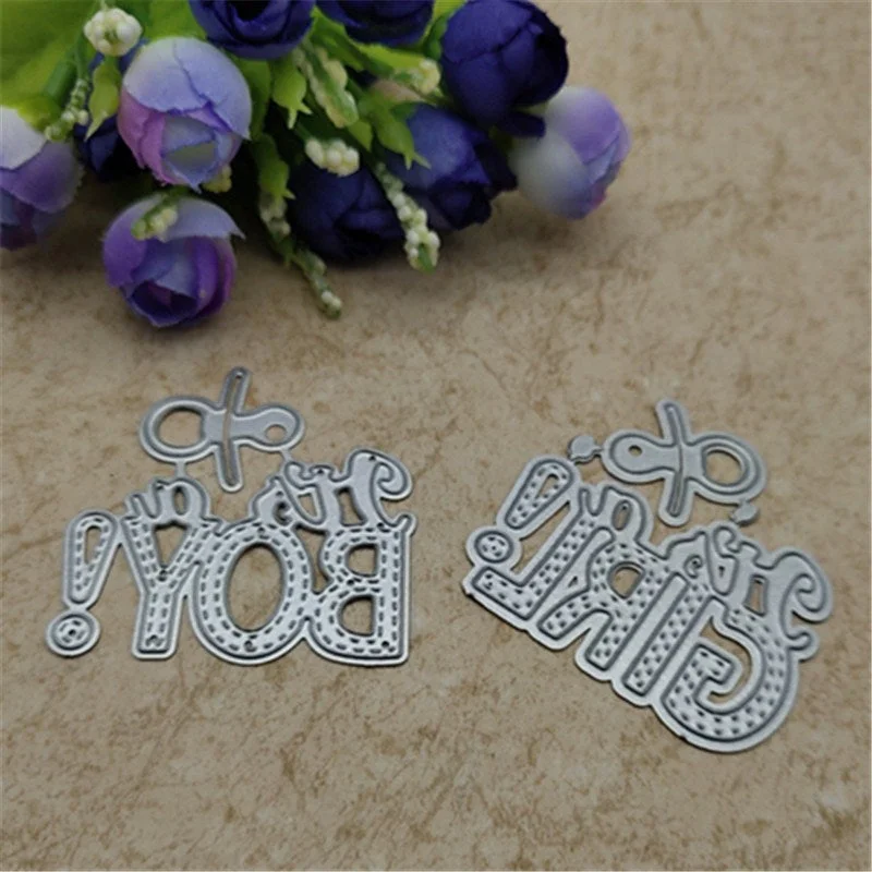 Baby Boy and Baby GIRL Metal cutting dies frame craft cutting die embossing stencil for handmade Paper card making scrapbooking