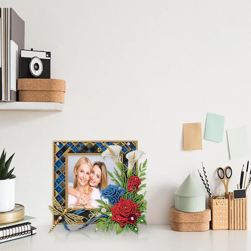 5D DIY Flower Acrylic Special Shape Diamond Painting Picture Frame