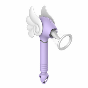 4 In 1 Vacuum Sucking Thrusting Dildo Tongue Vibrator