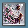Diamond Painting-DIY Crystal Rhinestone Lily Dress Elegant Girl(Box Packaging)