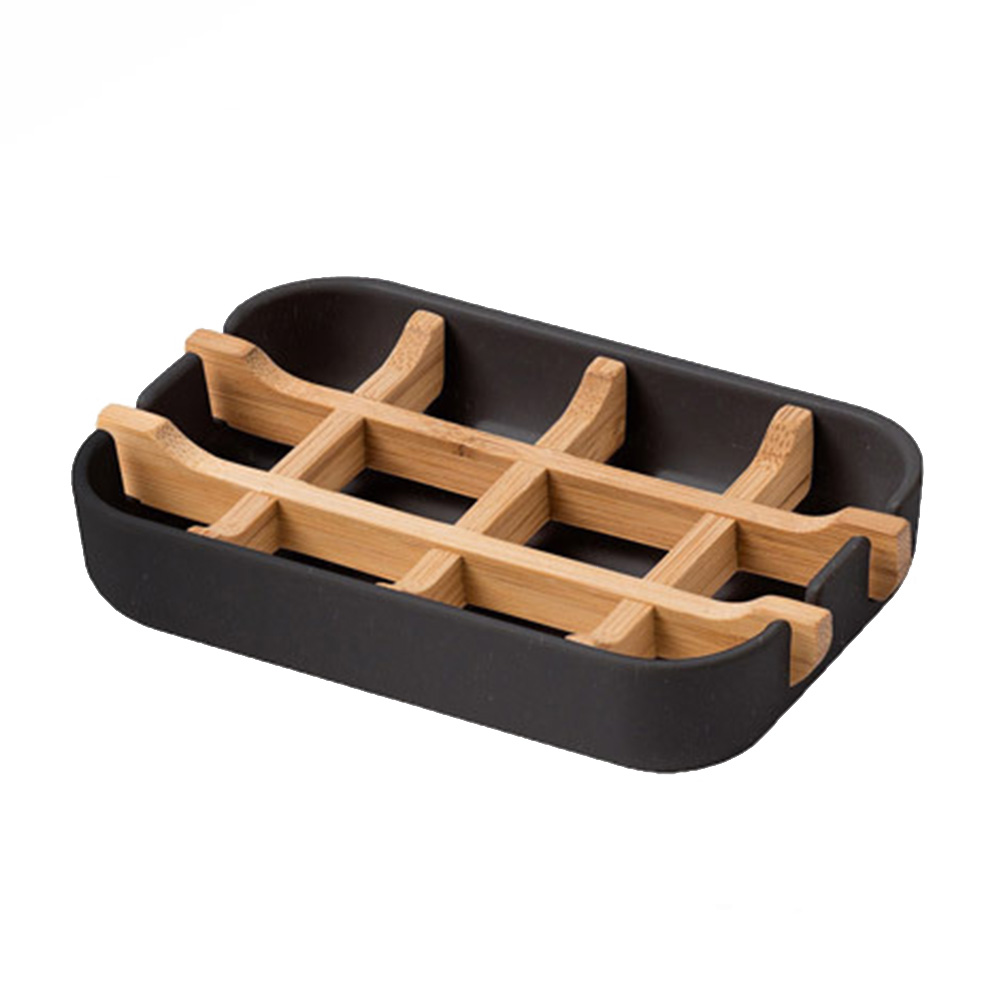 

Bathroom Drain Soap Holder Box Non Slip Shower Soap Storage Tray (Black), 501 Original