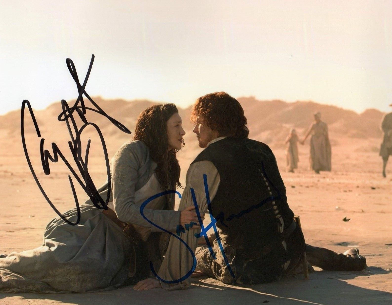 OUTLANDER CAITRIONA BALFE & SAM HEUGHAN AUTOGRAPHED SIGNED A4 PP POSTER Photo Poster painting B