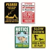 4pcs - Notice - Vintage Metal Signs(8*12Inch/12*16Inch) - Warning