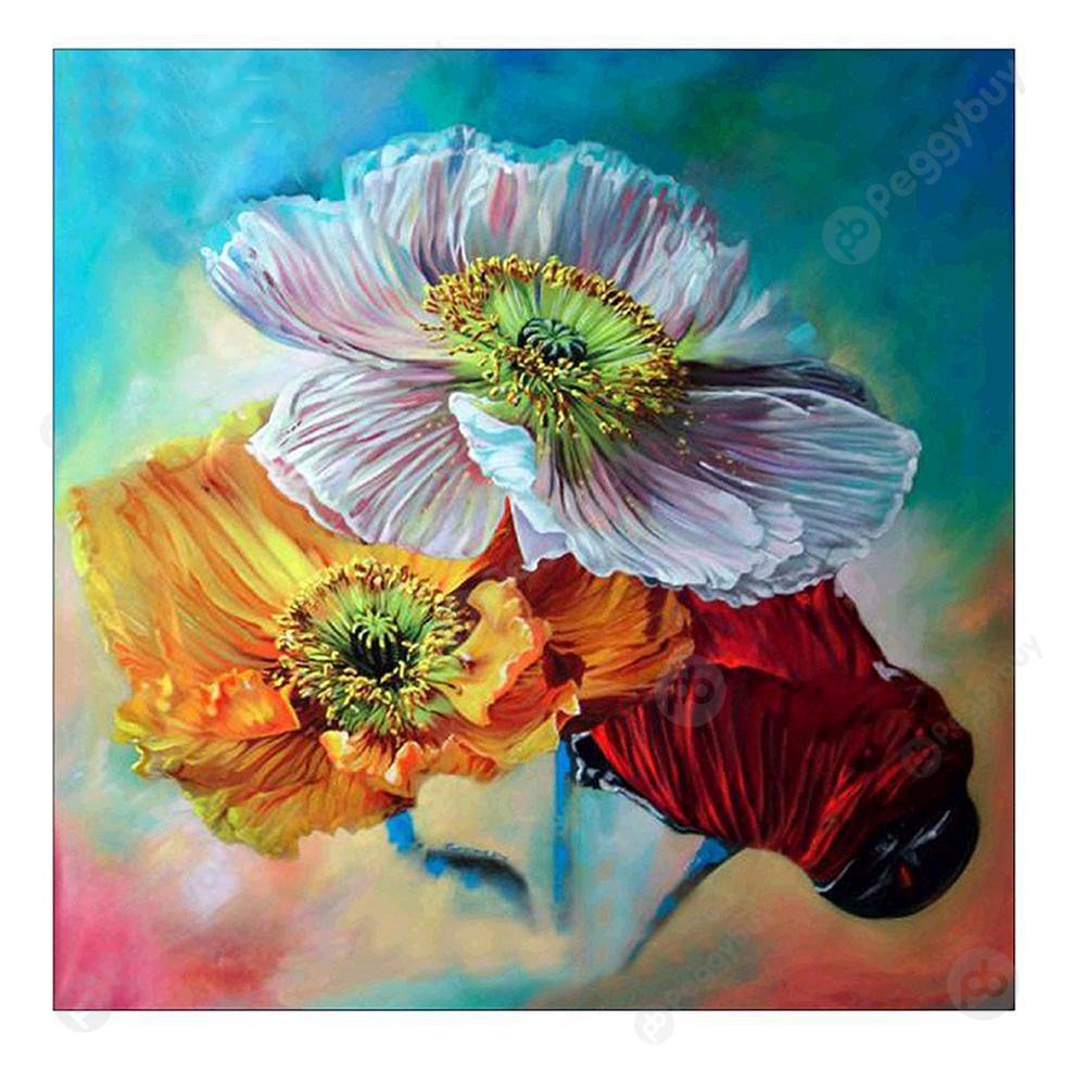 

30*30CM Round Drill Diamond Painting-Abstract Flower, 501 Original