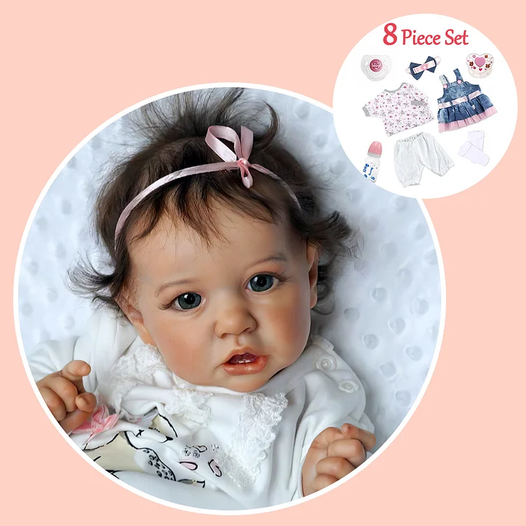  20'' Lifelike Weighted Alina Reborn Silicone Baby Toddlers Doll Girl With Eyes Open, Best Gift for Children - Reborndollsshop®-Reborndollsshop®