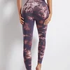 Gioiacombo&trade; Pantaloni da allenamento da yoga con stampa tie-dye senza cuciture da donna