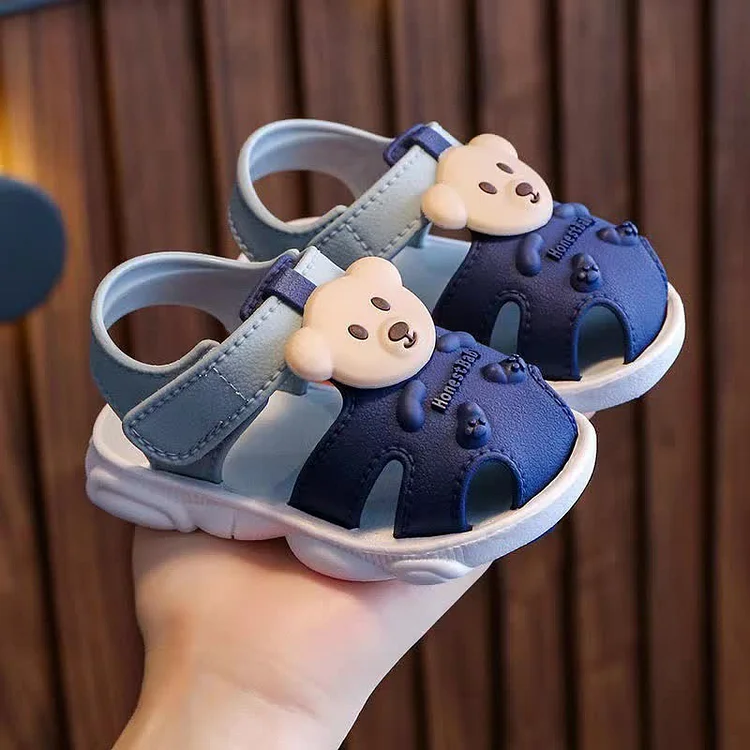 Baby Bear Color Block Velcro Sandals