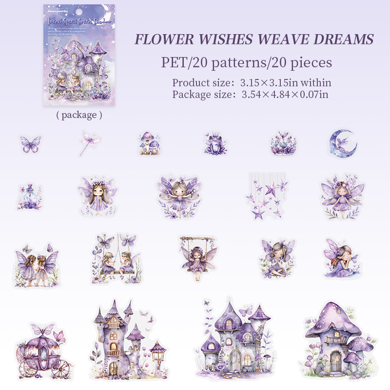 PET Sticker - Forest Spirit Secret Shadow Series Cute Eif Character 