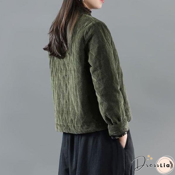 Thick Cotton Women Casual Jackets Outerwear Coats
