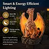 Dragon Figurine Night Light Solar Powered Dragon Figurine Decorative Landscape Light Dragon Garden Stake Light Unique Gift for Dragon Lovers Ornament Patio
