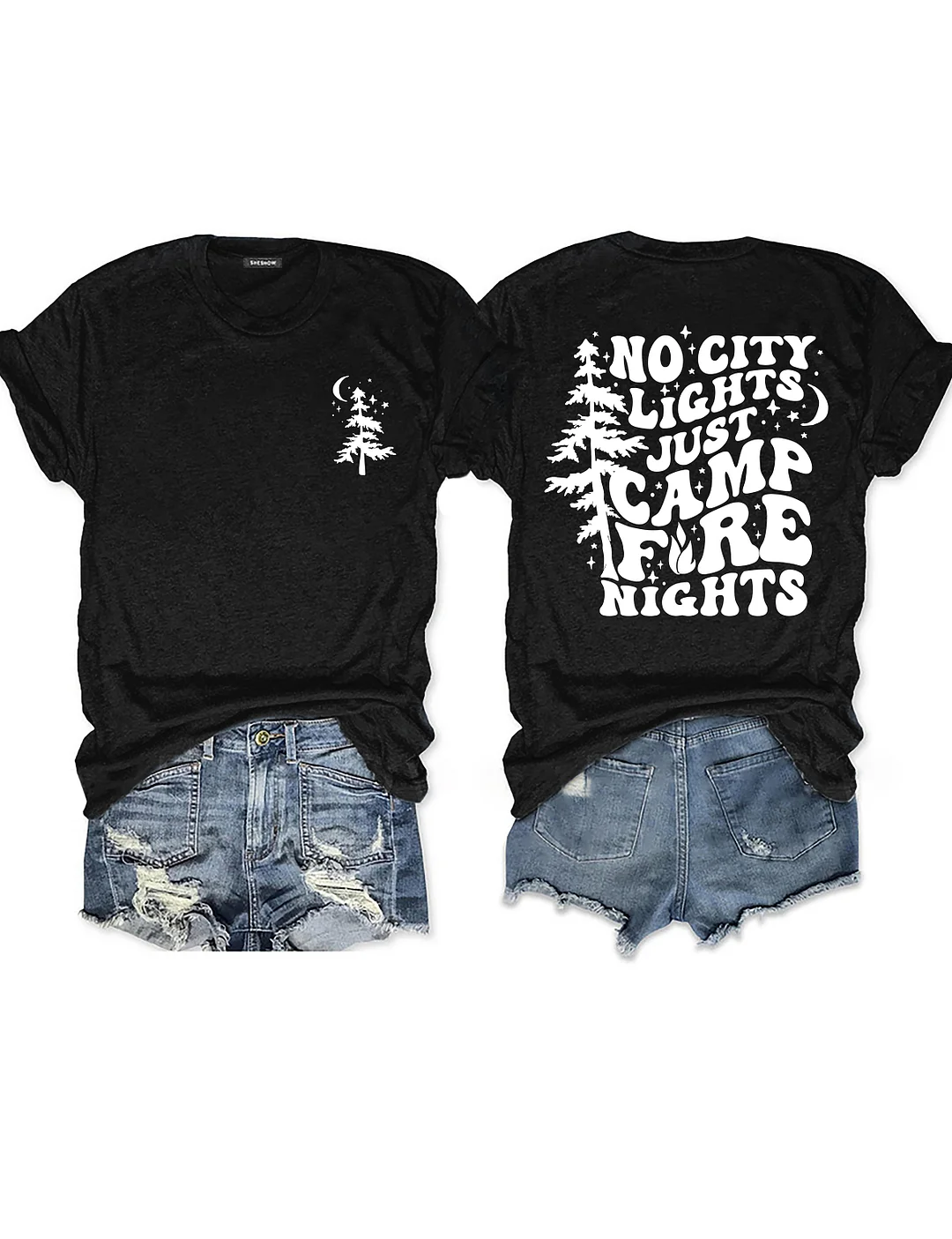 No City Lights Just Camp Fire Nights T-shirt