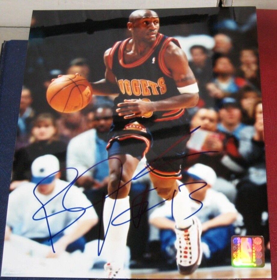 Bobby Jackson Denver Nuggets SIGNED ROOKIE 8x10 Photo Poster painting COA Autographed Basketball