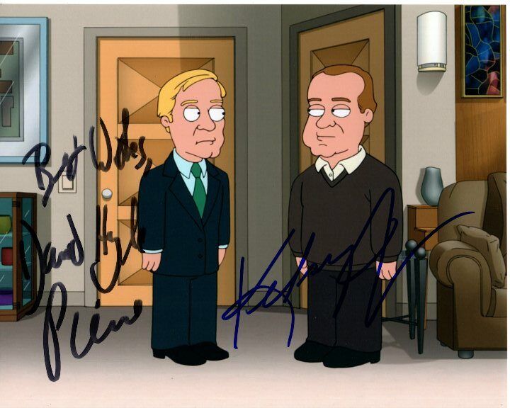 KELSEY GRAMMER and DAVID HYDE PIERCE signed FAMILY GUY FRASIER & NILES Photo Poster painting