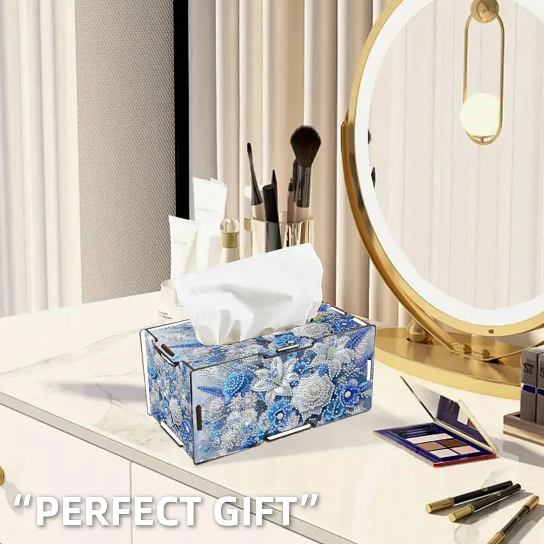 Flower DIY Diamond Art Paper Towel Holder for Home and Office Decoration