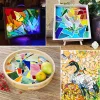 100g diy Tiffany mica mosaic transparent light-transmitting colored glass fragments small pieces special shape colored glass 