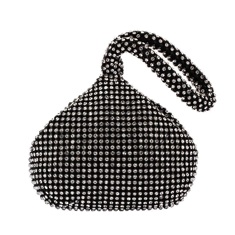 Women's Handbags Triangle Glitter Diamond Decoration Zipper Prom Clutch Bags