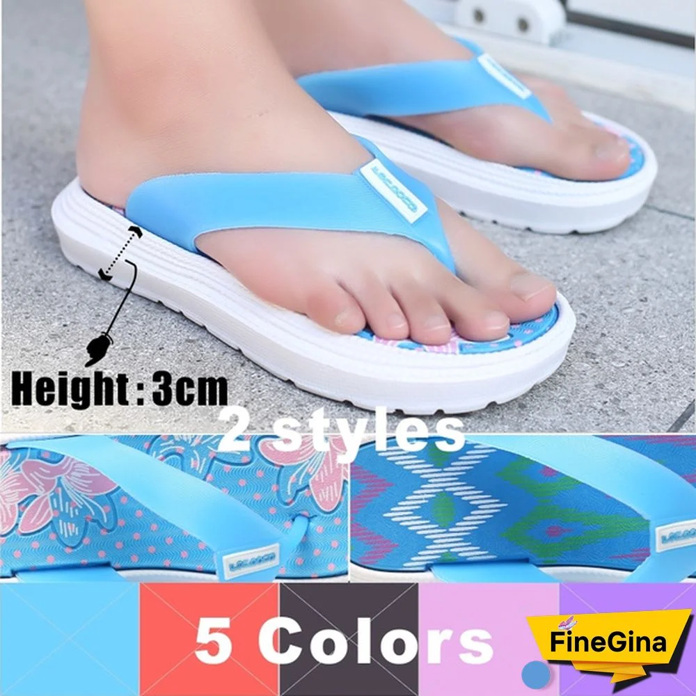 Fashion Women High-Heeled Flip Flops Comfort Non-Slip Indoor Slipper Soft Beach Shoe Size 36~41