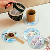 (US Only)4Pcs Acrylic Special Shape Turtle DIY Waterproof Diamond Painting Coaster