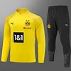 2023/2024 Dortmund Half-Pull Training Suit Yellow Football Shirt 1:1 Thai Quality Set