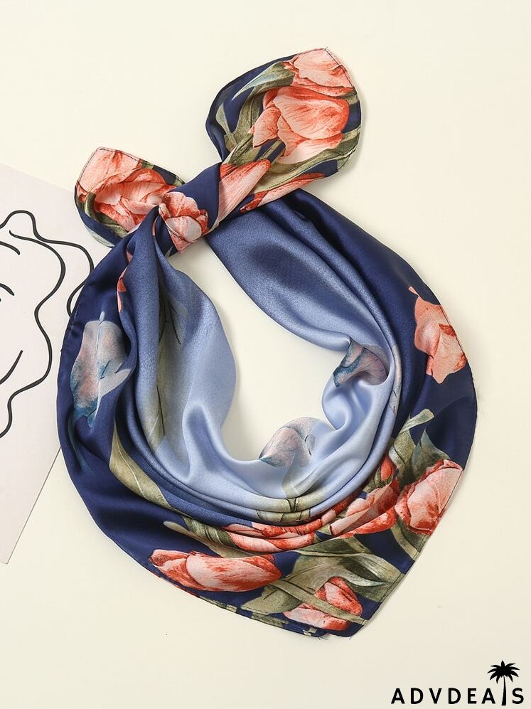 Flower Print Scarf