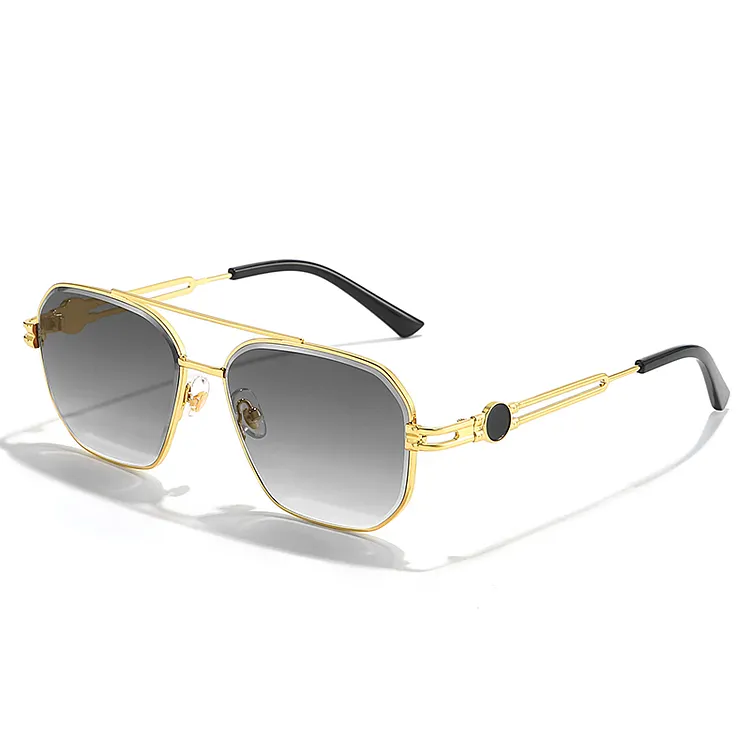 HBK Metal Frame Gradient Men s Sunglasses Square Flat Double Bridges hbk-metal-frame-gradient-men-s-sunglasses-square-flat-double-bridges