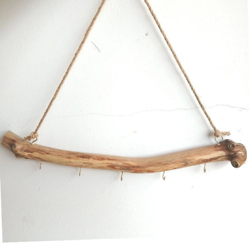 Minimalist Solid Color Wood Hooks Wall Art