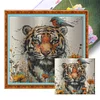 Tiger-14CT Stamped Cross Stitch 50*45cm/19.69*17.72in
