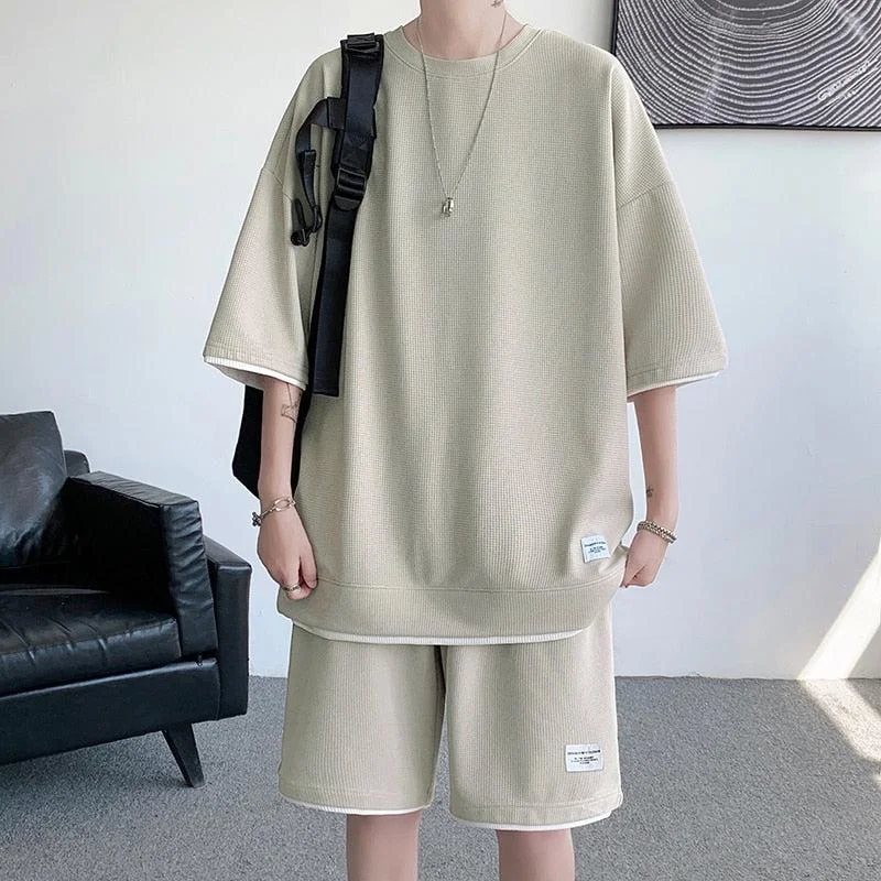 Brownm Boy Sweatshirt & Sweatshorts Two Piece Set