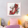 Red High Heels Full Stamped Cross Stitch 11CT 3-Strand 40x40cm