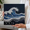 DIY Pearl Painting Waves for Home Wall Decor with Frame(30*30cm)