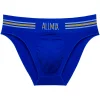 Men's Sexy Color Stripe Seamless Low Waist Letter Briefs