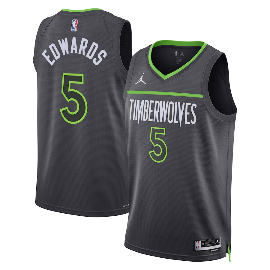 Anthony Edwards grey Minnesota Timberwolves  Jersey mysite
