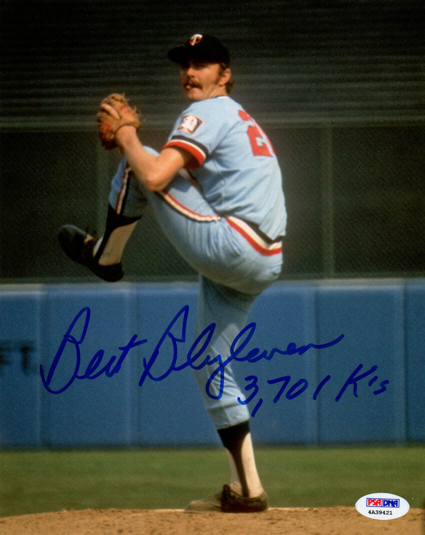 Bert Blyleven SIGNED 8x10 Photo Poster painting + 3,701 K's Twins ITP PSA/DNA AUTOGRAPHED