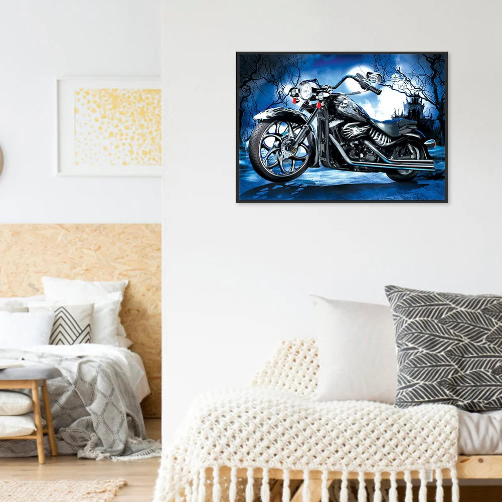 Full Round Diamond Painting 40x30cm - Motorcycle