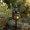 Resin Guardian Solar Garden Stake Light Waterproof Outdoor Figurine