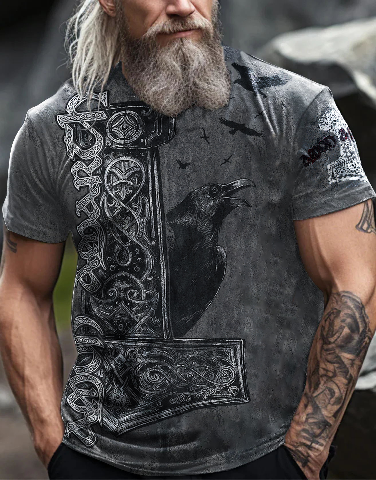 Amon Amarth 'EMP Signature Collection' Viking  Dark Gray T-shirt / TECHWEAR CLUB / Techwear