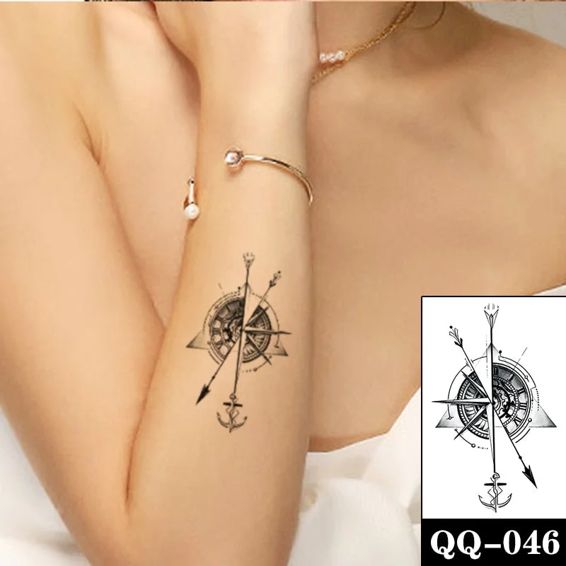 Tattoo Sticker Moon Sun Lunar Star Element Body Art Makeup Waterproof Temporary Women and Men Fake Tatoo
