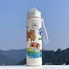 800ml Capybara Cute Water Cup with Straw & Handle Travel Water Bottle for Sports
