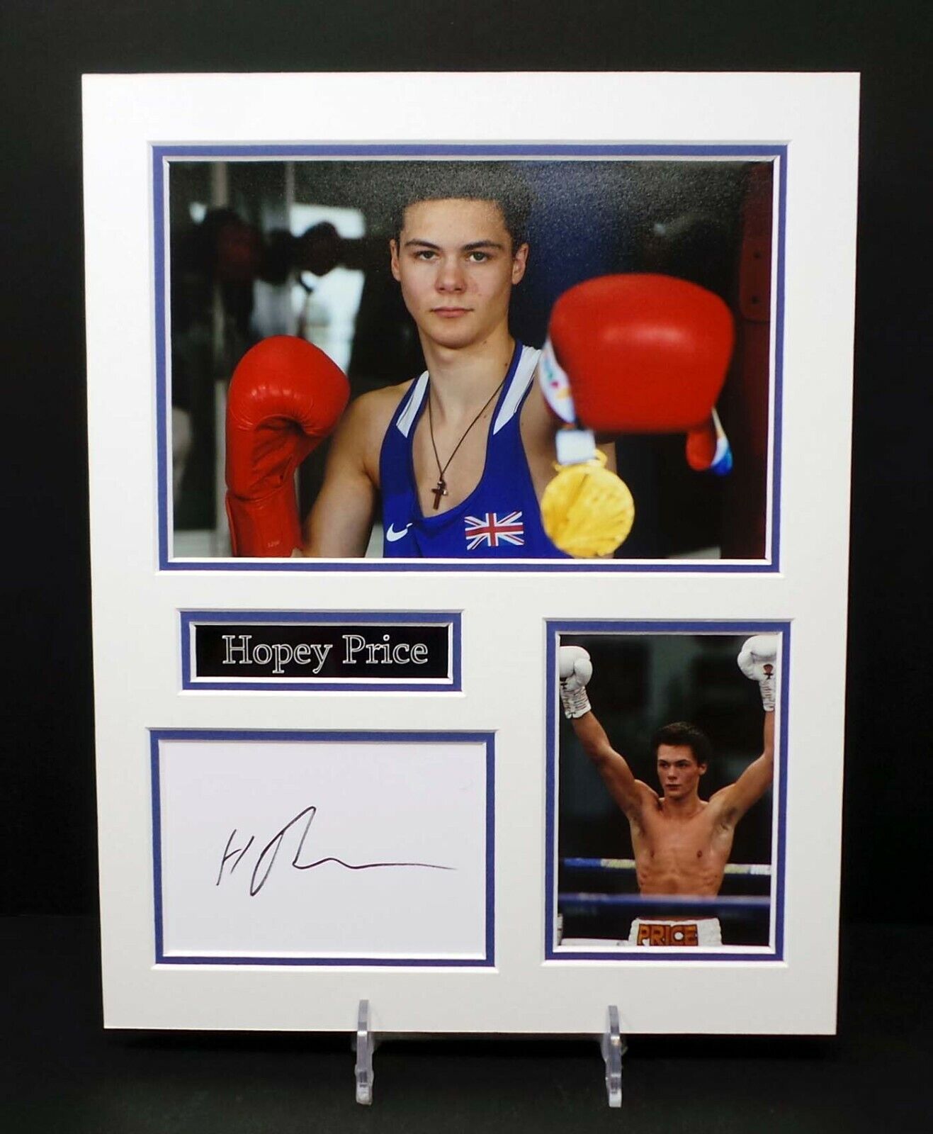 Hopey PRICE Olympic GB Gold Boxer Signed & Mounted Photo Poster painting Display AFTAL RD COA