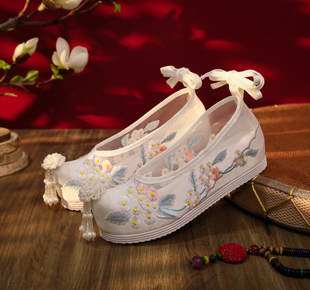 Zingj Zingj Style Embroidered Shoes Women's Net Shoes Summer Women Pedal Retro Fashion Hanfu Shoes Mesh Old Cloth Shoes
